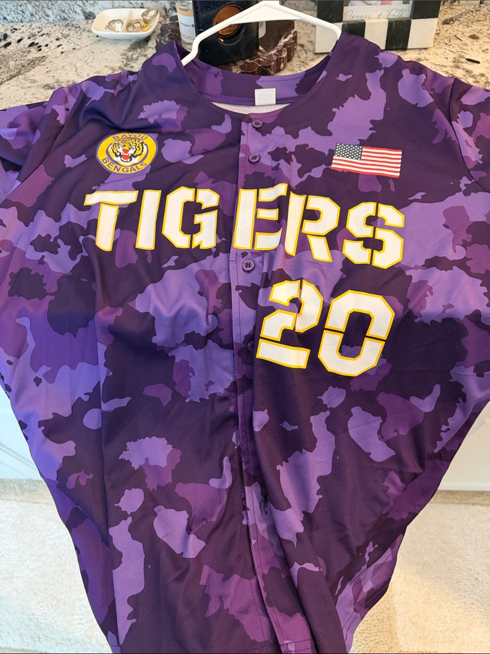 Purple camo lsu baseball jersey